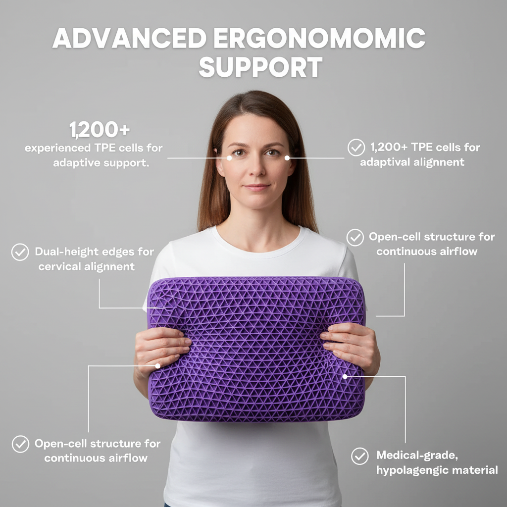 Luvo™ Ergonomic Grid Pillow